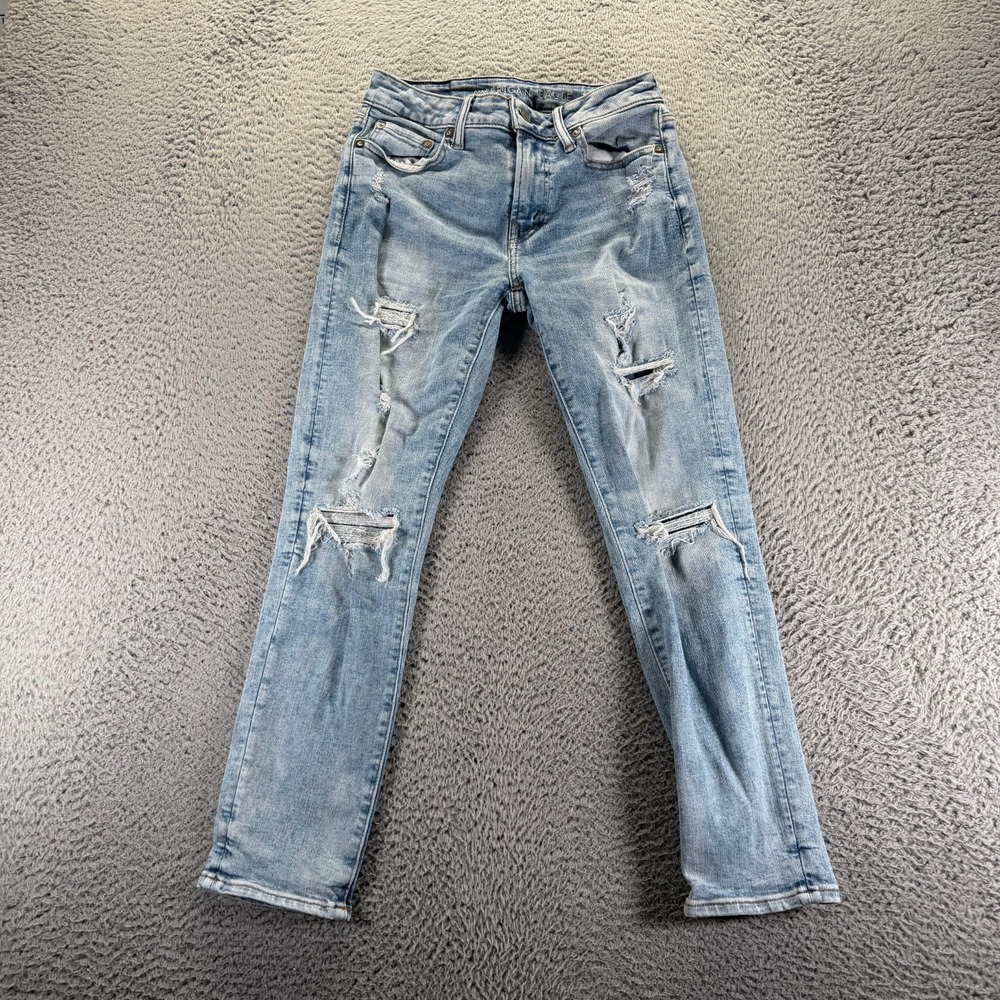 American Eagle Outfitters Airflex+ Jeans Mens 28x28 Blue Cotton Denim Skinny